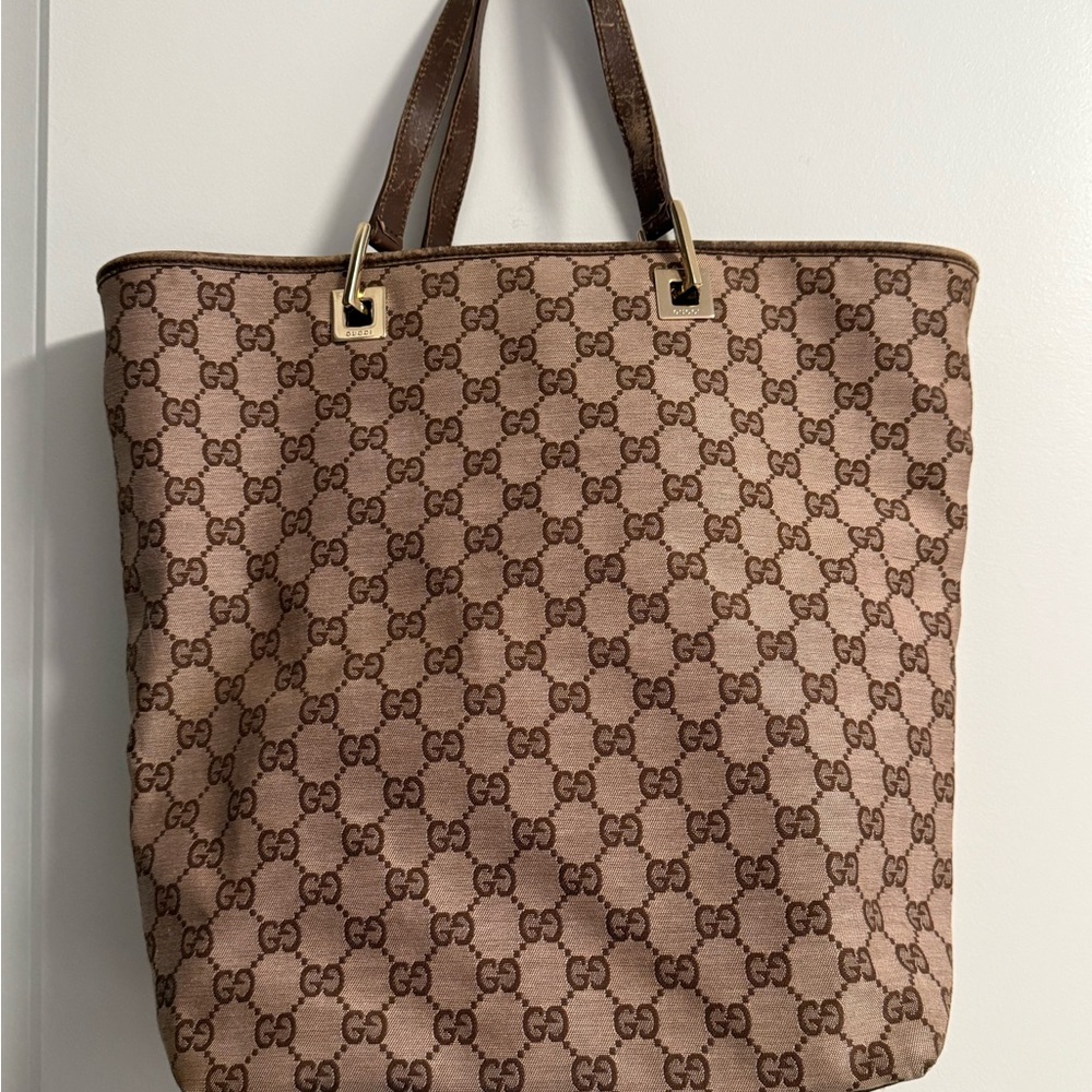 Gucci Beige and Brown GG Tote